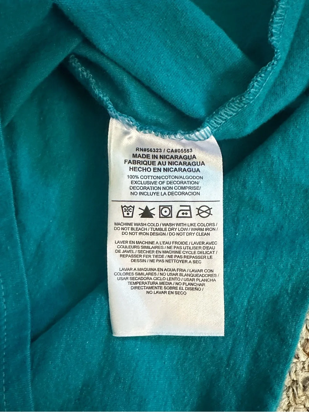 Nike Fitted Tee Shirt Teal Size Small